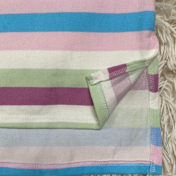 Adora Striped V-Neck Top 💗 Aqua Mint Purple Pink & Cream - Picture 10 of 13